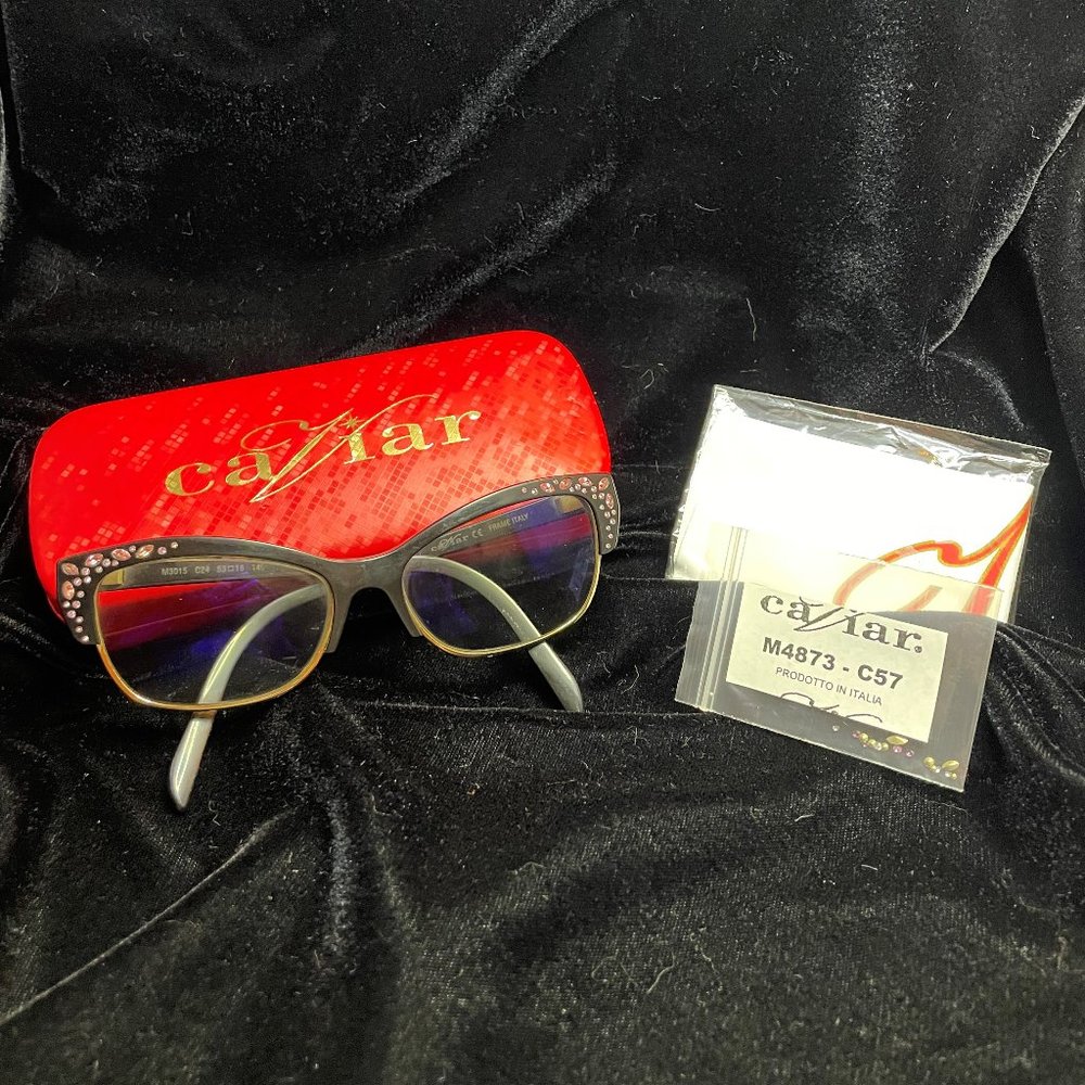 Caviar eyeglass frames with Swarovski crystals